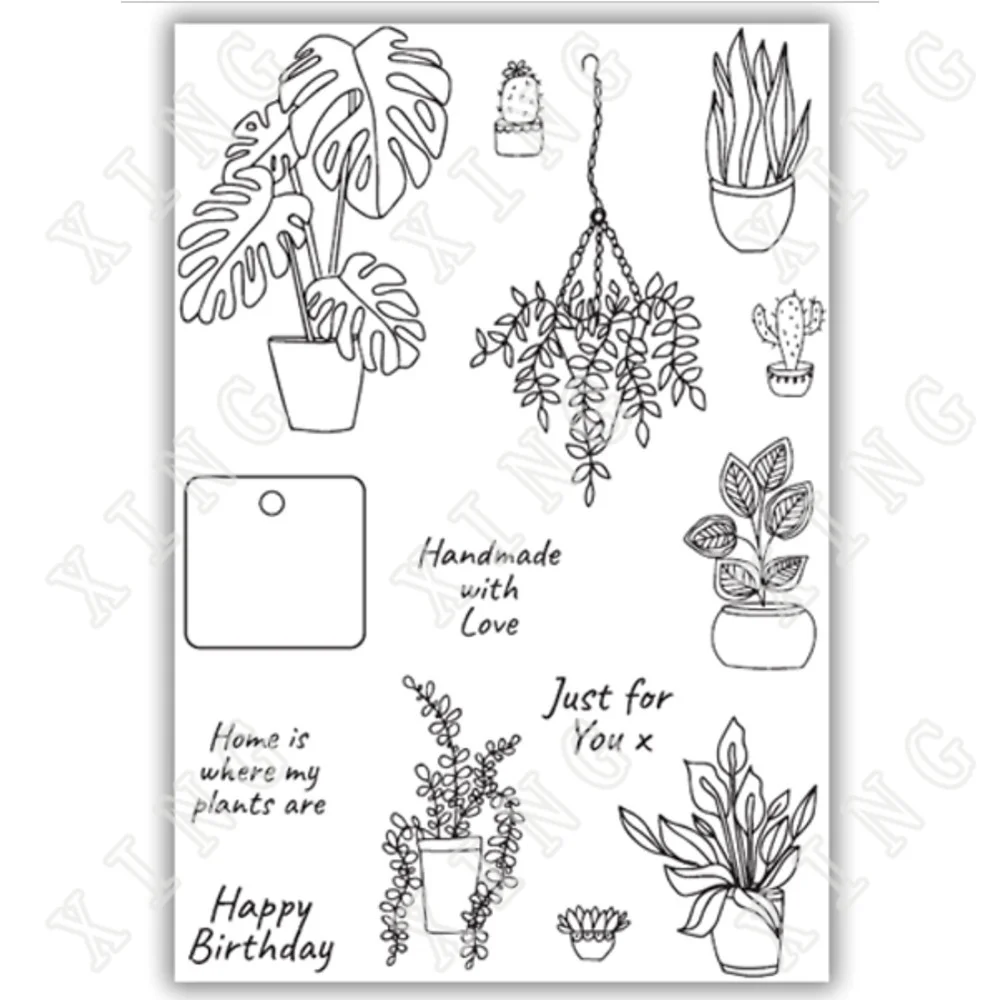 

My Indoor Garden Clear Silicone Stamps Scrapbook Diary Decoration Embossing Template Diy Greeting Card Handmade 2022 New Arrival
