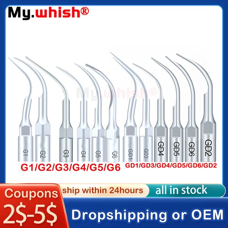 

1Pcs/Pack Dental Ultrasonic Scaler Tips GD1 GD2 GD3 GD4 PD1 PD3 PD4 For EMS Woodpecker DTE Satelec Dental Accessory Handpiece