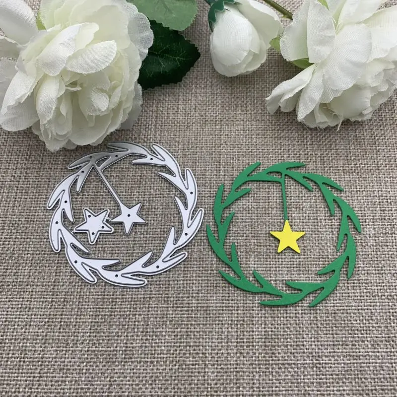 

Leaf circle ring Metal Cutting Dies For DIY Scrapbooking Decorative Embossing Handcraft Die Cutting Template Mold