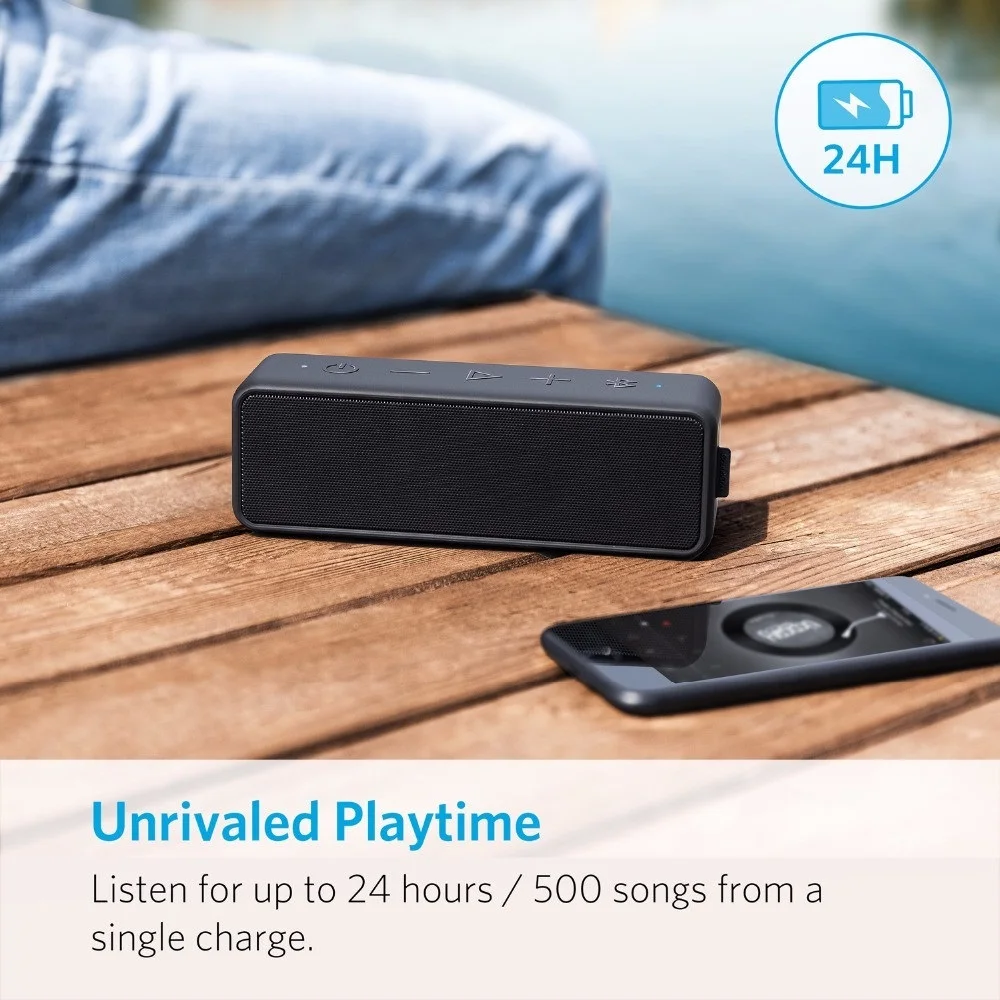 2 портативных беспроводных Bluetooth-динамика улучшенные басы 24 часа воспроизведения