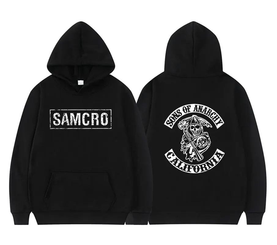 

Sons of Anarchy SAMCRO Double Sided Print Streetwear Men Womnen Harajuku Brand Design Hoodie Mens Oversized Hoodies Sweatshirt