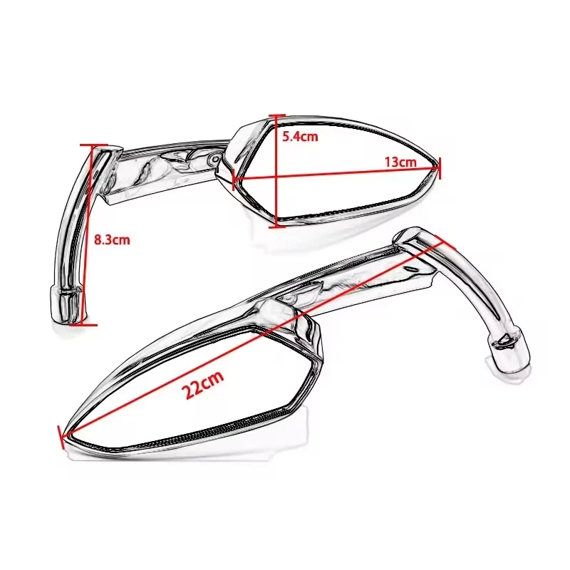 Мотоциклетное зеркало заднего вида для Harley Davidson Road King Yamaha V-Star Vstar XVS Honda Shadow Spirit