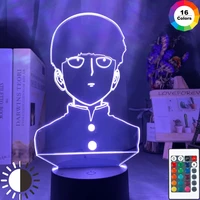 3d lamp anime mob psycho 100 shigeo figure nightlight for kids child bedroom decorative atmosphere colorful table lamp usb gift