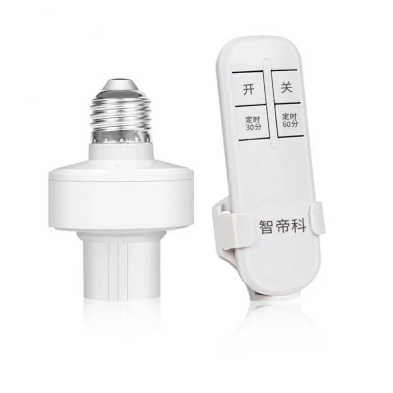 

Цоколи для светодиодных ламп E27, умный дом, беспроводной пульт дистанционного управления, таймер, выключатель для лампы, 86-265 в, энергосберег...