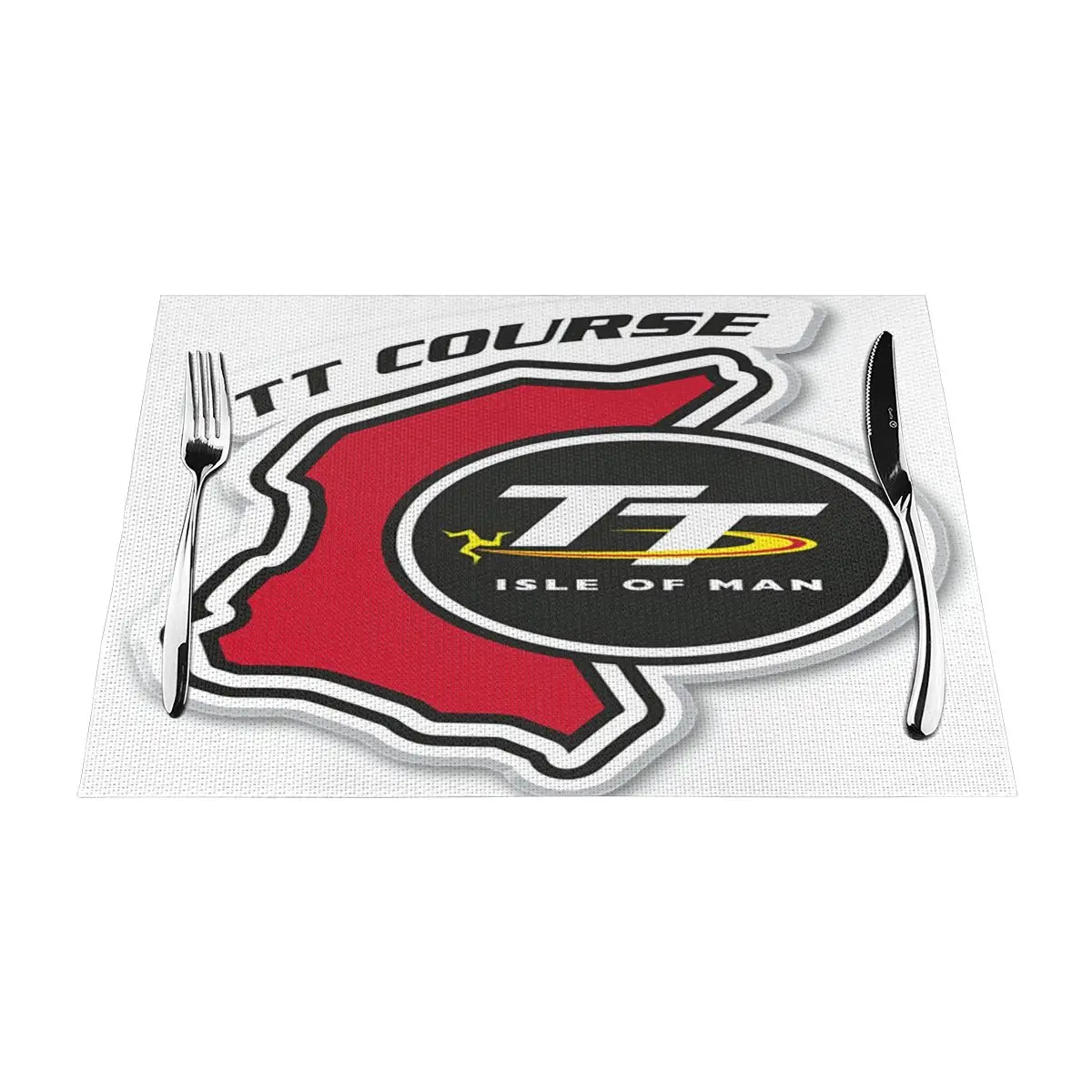 

Limited Tt Legend Isle Of Man Placemat Decor Modern Match with Dark Wood Table Suitable for Barbecue Easy to Clean