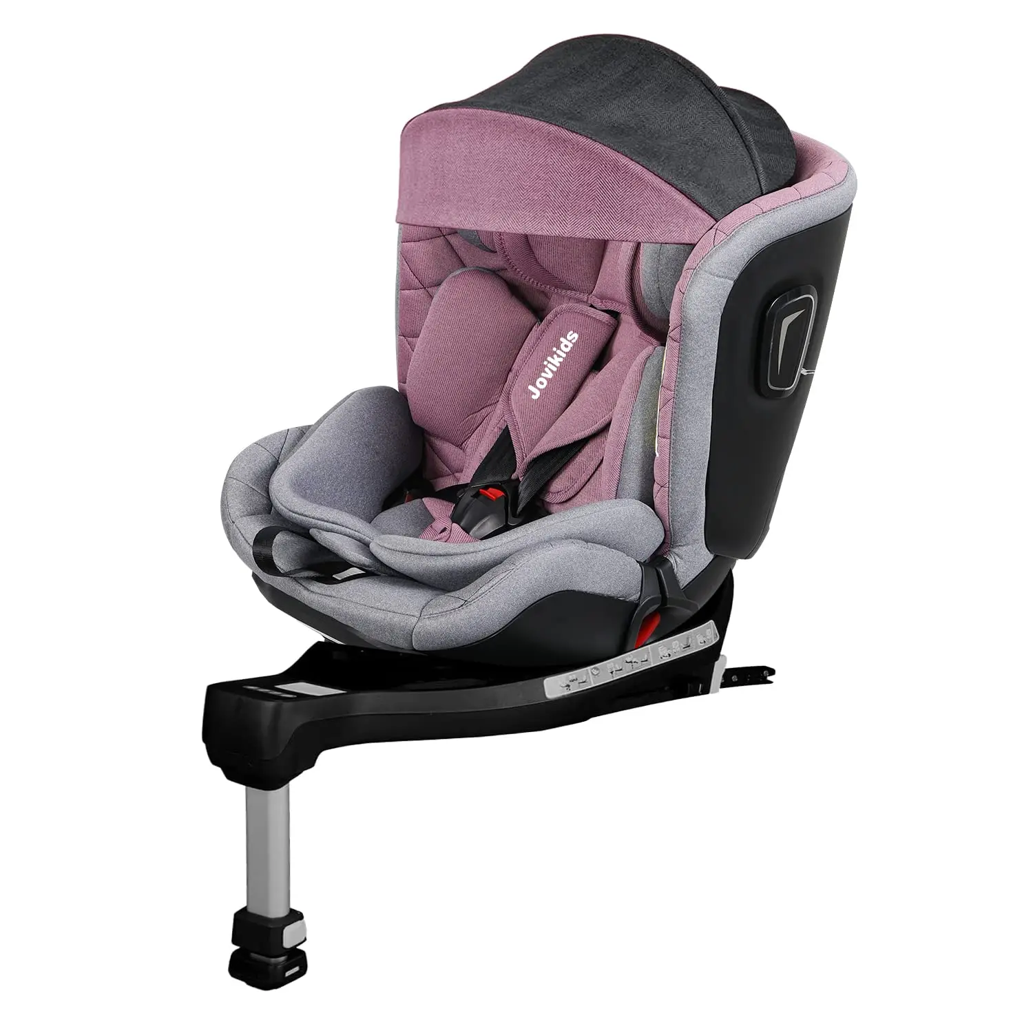 Jovikids ISOFIX Car Seat 360 Swivel with Support Leg and Side Protection for Group 0/1/2/3 Rearward and Forward Facing