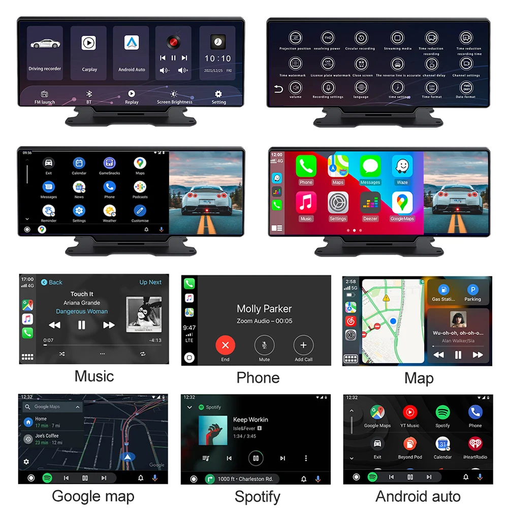 Видеорегистратор автомобильный 2 5 K 10 26 дюйма FM-передатчик Wi-Fi |