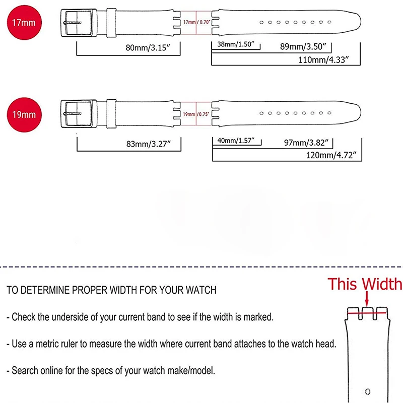Silicone Watch band For Swatch 17mm19mm GW164 GB274 SUOB704 SUOW701 Sports waterproof watch strap buckle Watch accessories