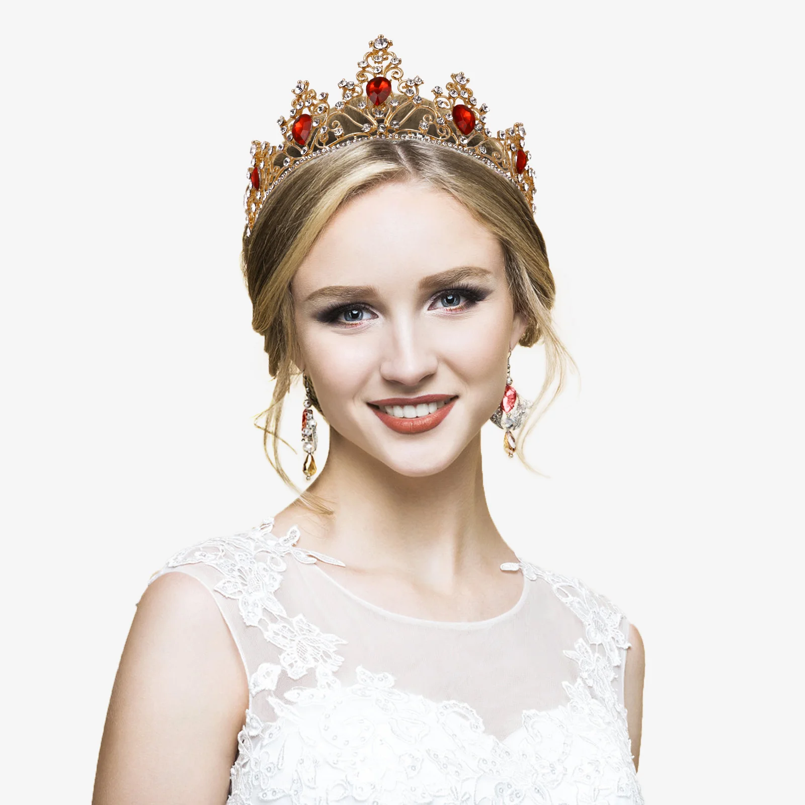 Модная корона Minkissy нежный сплав драгоценный камень королева банкет вечерние