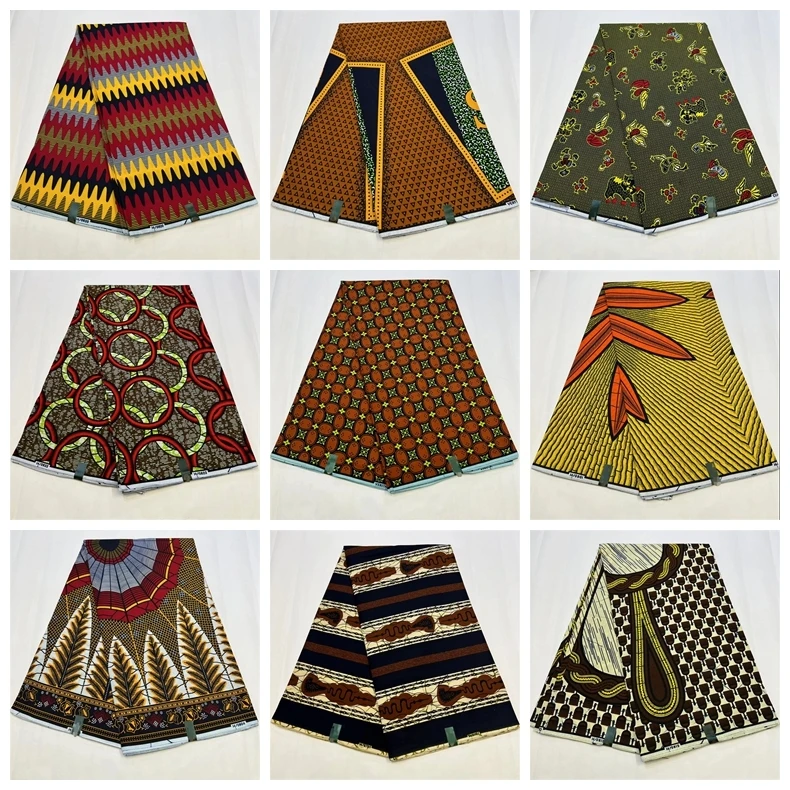 Хлопчатобумажная ткань с принтом мягкая африканская восковая жаккардовая
