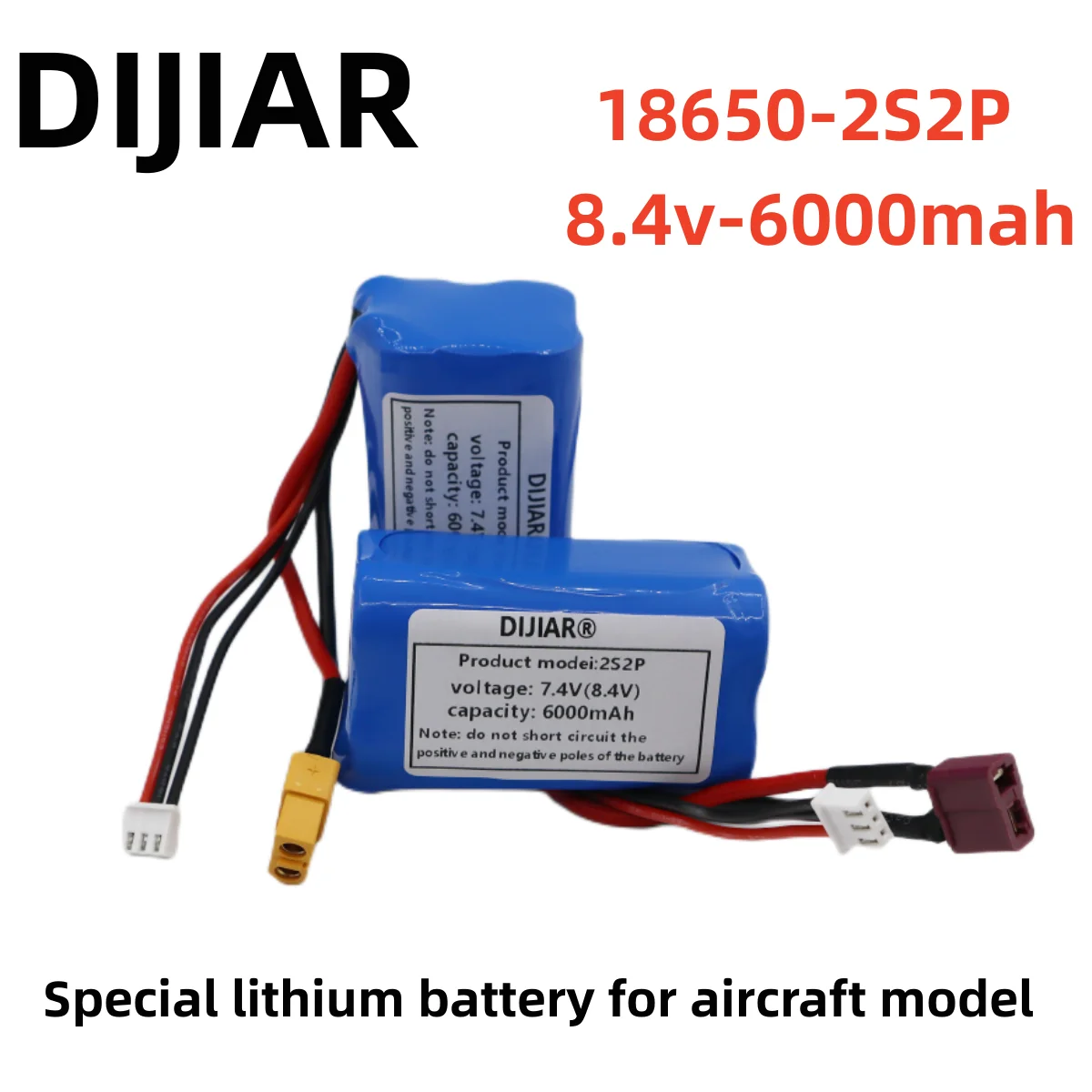 

7.4V 6000mAh 18650 lipo battery For Udi U12A Syma S033g Q1 H100 H101 H102 H103 FT009 rc boats model parts EL-3P/T Plug/3P /XT60