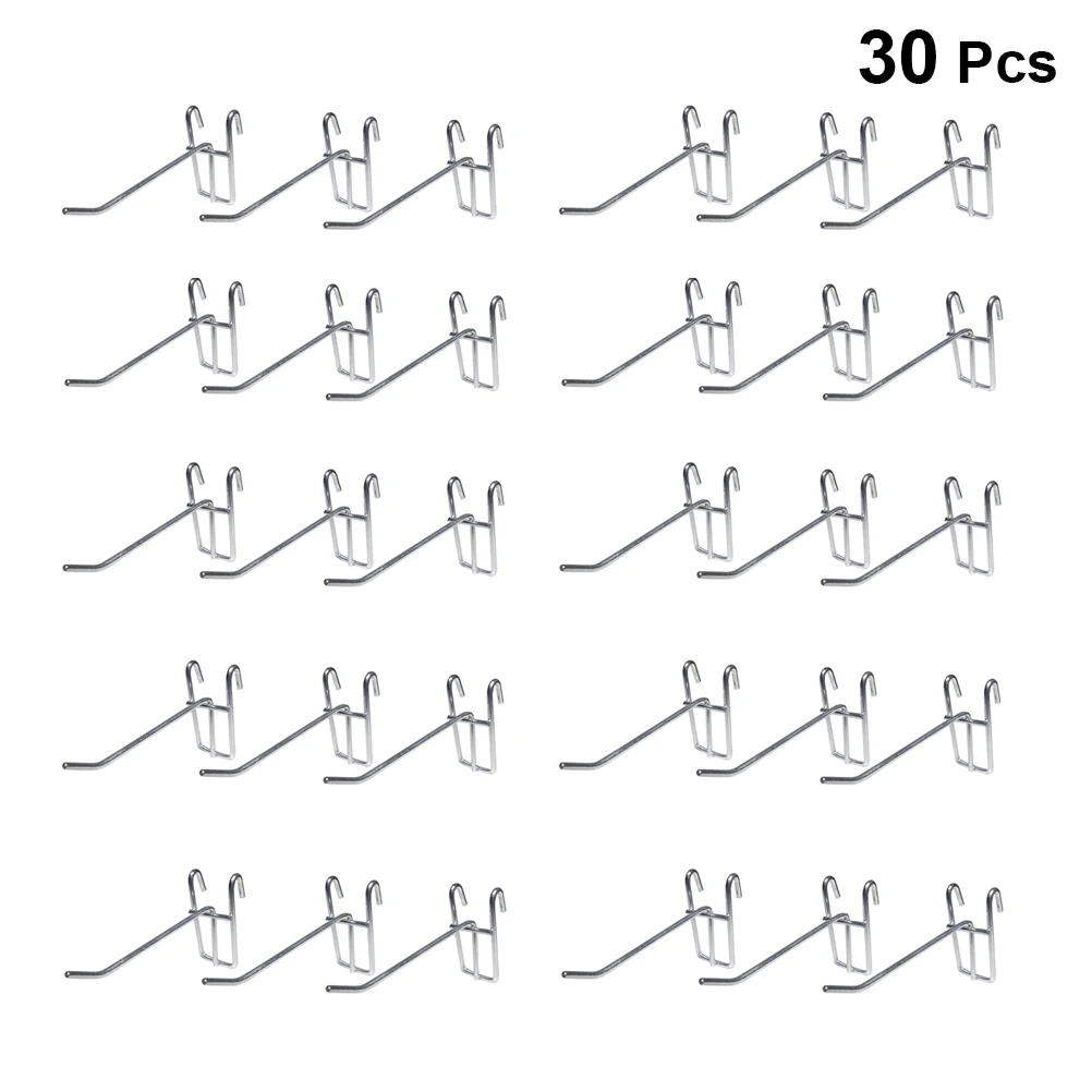 

30Pcs Heavy Duty Hooks Bathroom Hangers Door Hooks Metal Peg Board Hooks Multifunctional Hooks Wall Hanger
