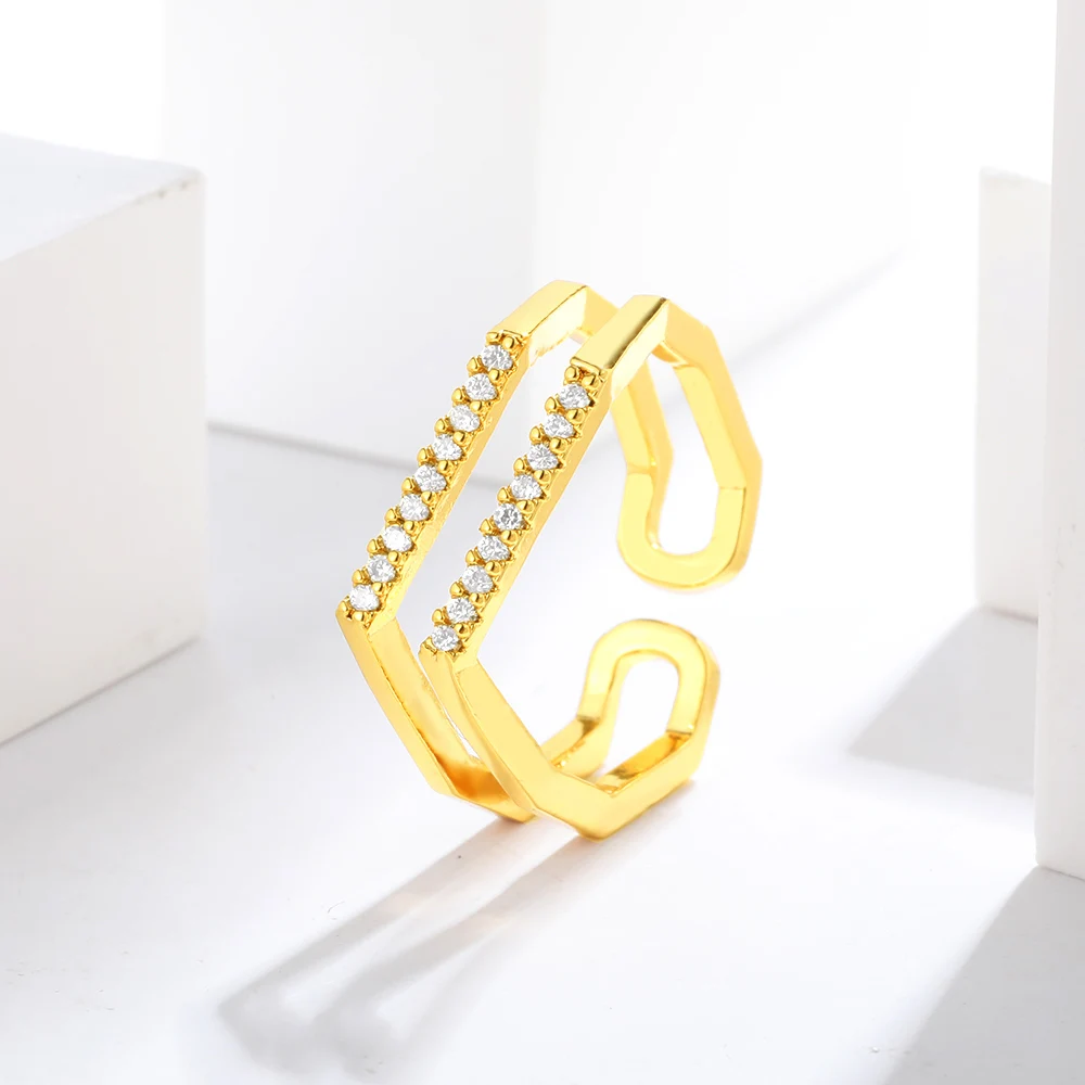 

Geometric Creative Handmade Rings Irregular Wave Smooth Engagement Jewelry for Women Dating Adjustable Size Pandora Jewelry