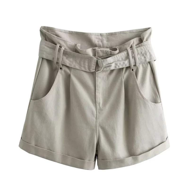 

Женские шорты с высокой талией, универсальные повседневные шорты с цветочным принтом и высокой талией на весну и осень, 2023