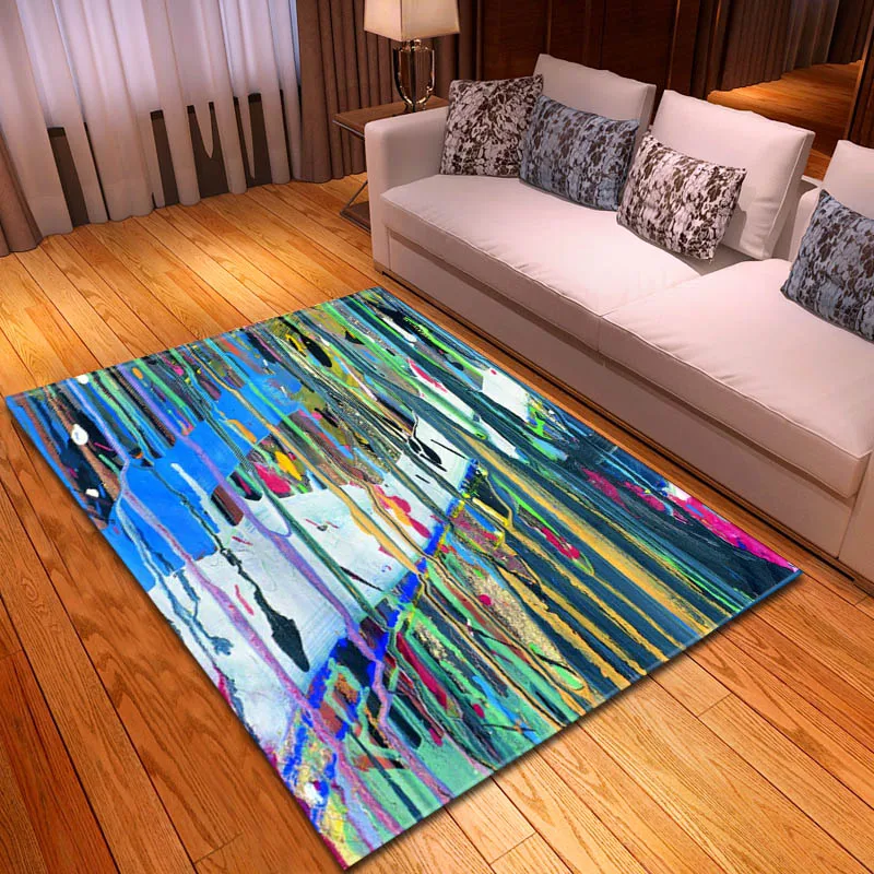 

Abstract Art Living Room Carpet Rug Large Parlor Bedroom Area Rug Abstract Oil Painting Bath Kitchen Floor Mat Entrance Doormat