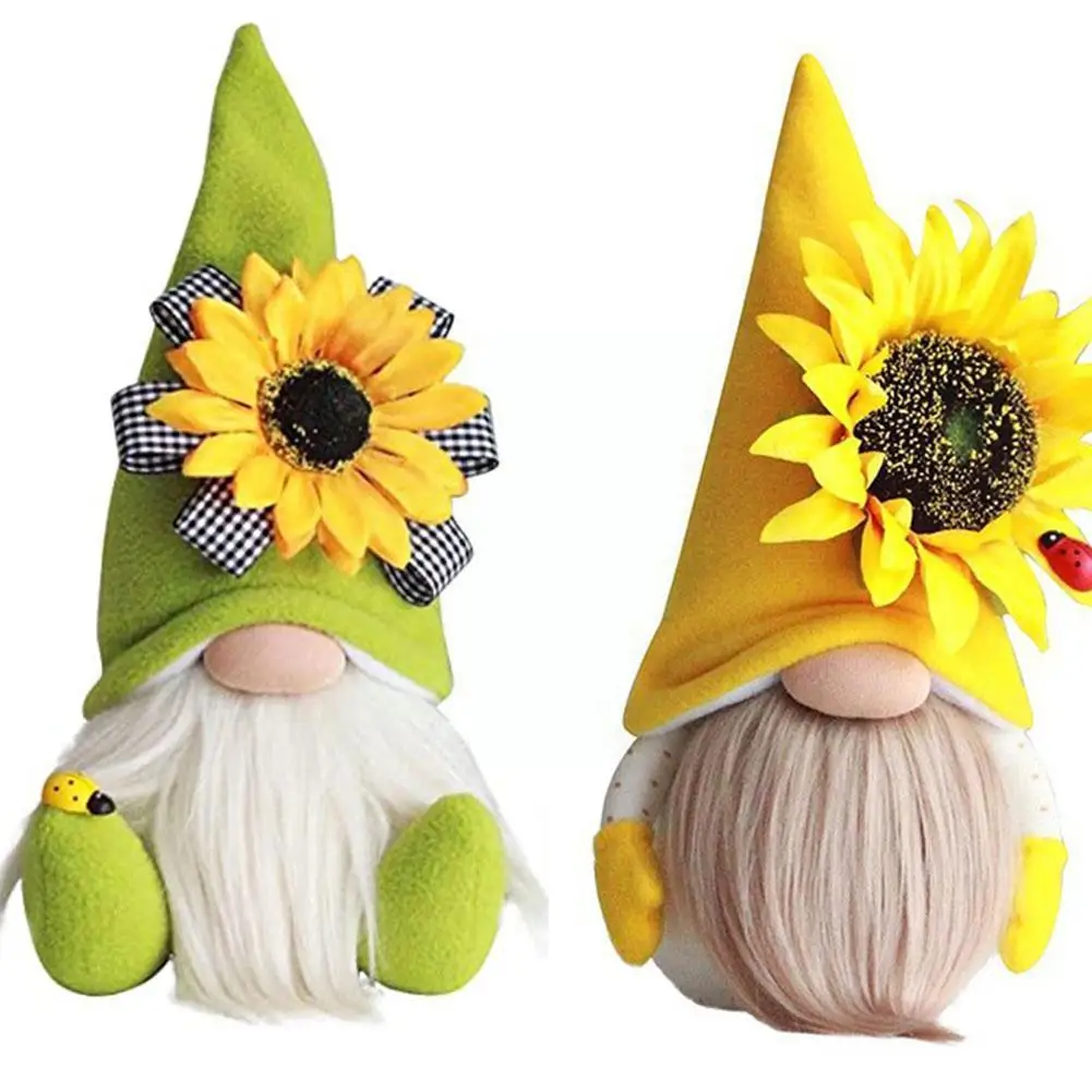 

Cute Bee Gnome With Sunflower Plush Spring Gift S Decorations Gnomes Faceless Kids Party Bumble Faceless Z8p3