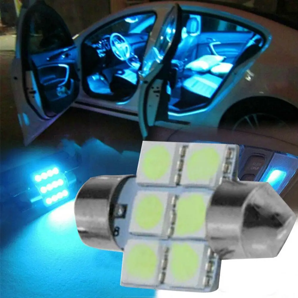 

Ice Blue 6-SMD LED Bulbs Door Light Registration Plate Lamp Car Interior Dome Lights 1.25" 31mm DE3175 DE3022 D31 For Car S R4I1