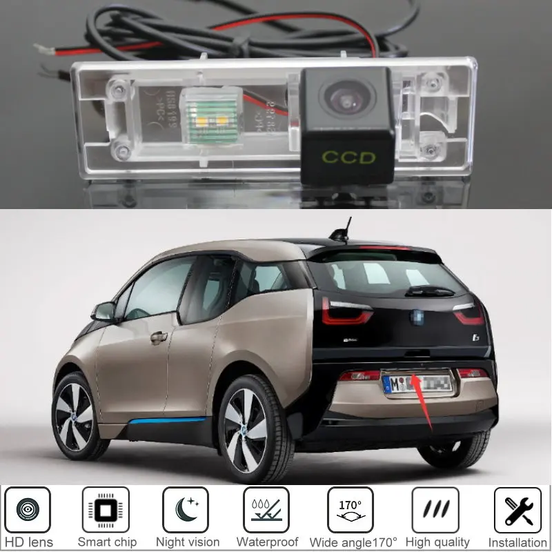 Фото Камера заднего вида Yeshibation для BMW i3 Mega City 2012 ~ 2015 2016 2017 2018 2019 2020 HD CCD камера ночного видения резервная парковочная камера №1