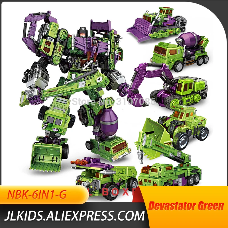 NBK трансформация 6в1 Разрушитель зеленый GT KO деформационный набор экшн-робот