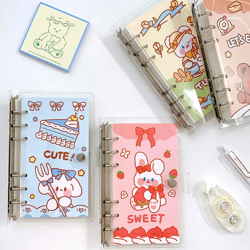 

100 Pages Loose-leaf Detachable Scrapbook Hand Ledger Notebook Handbook Set Notepad Planner Kawaii Cute Notebooks And Journals