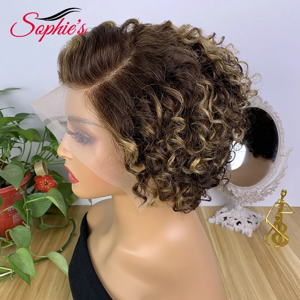 Парик из человеческих волос с фронтальной сеткой Sophies 13*4 парик P4/27 цветов