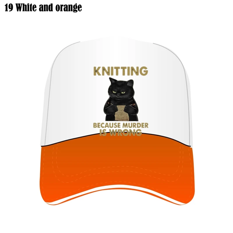 

Black Lovers Knitting Because Murder Is Wrong Funny Cap Knitter Knit Knitting Crochet Lovers Custom Hat(1)