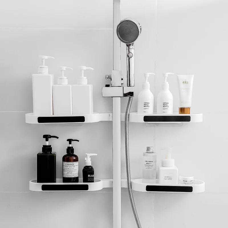 

No Punching Can Be Rotated 180° Bathroom Rack Wall-mounted Kitchen Storage Rack