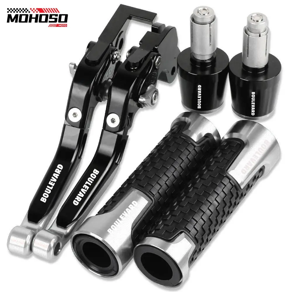 

Motorcycle Aluminum Adjustable Brake Clutch Levers Hand Grips Ends For SUZUKI C90 VL1500 BOULEVARD 2005 2006 Accessories