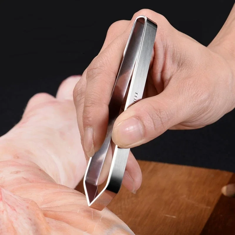 1 шт. 430 пинцет из нержавеющей стали плоскогубцы съемник экстрактор рыбьей кости