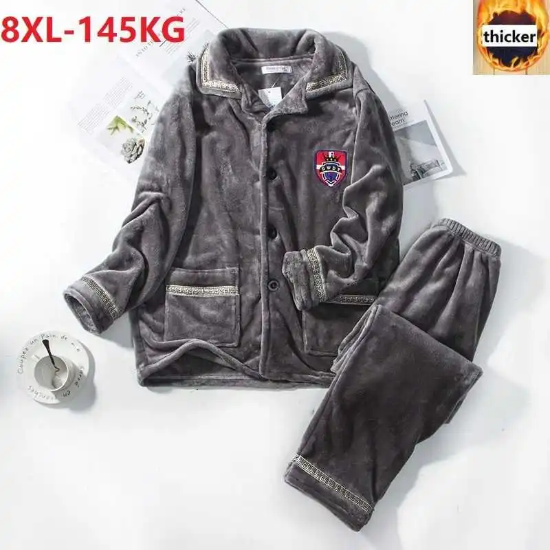 

Мужская Фланелевая пижама, размеры до 8XL, размеры до 7XL