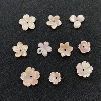 natural carved shells flower pendants mother of pearl charms for jewelry making necklace brooch earring diy beads accessories