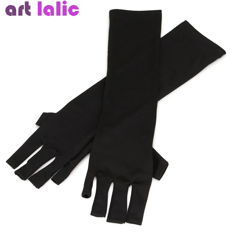1 пара защитных перчаток черный/белый Гель-лак светодиодсветодиодный лампа
