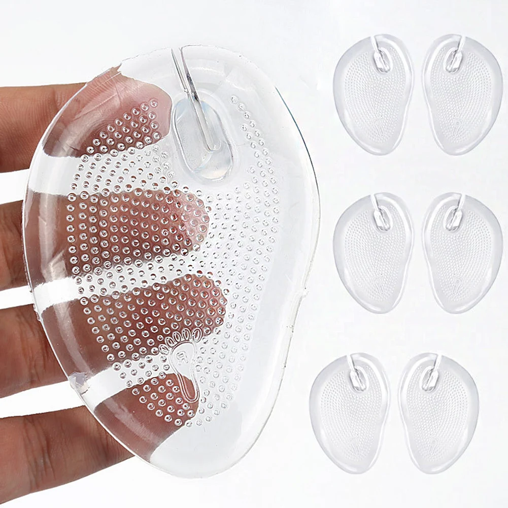Invisible Flip Flop Sandals Forefoot Pad Silicone Slip Resistant Half Yard Heel Pad Toe Separator Pads Massage Insoles Inserts