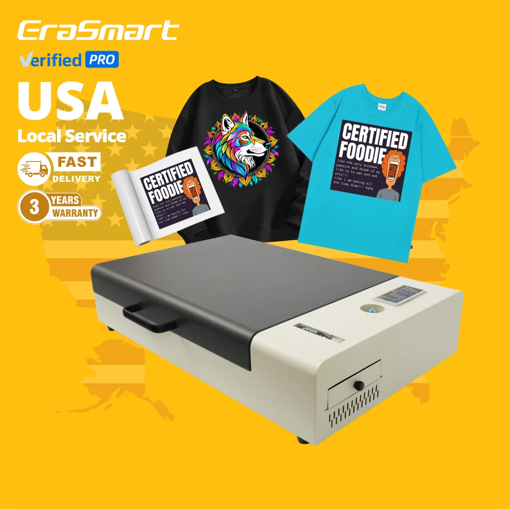 Erasmart Digital A3 A2 Настольная пленка для домашних животных Футболка Принтер DTF Сушилка