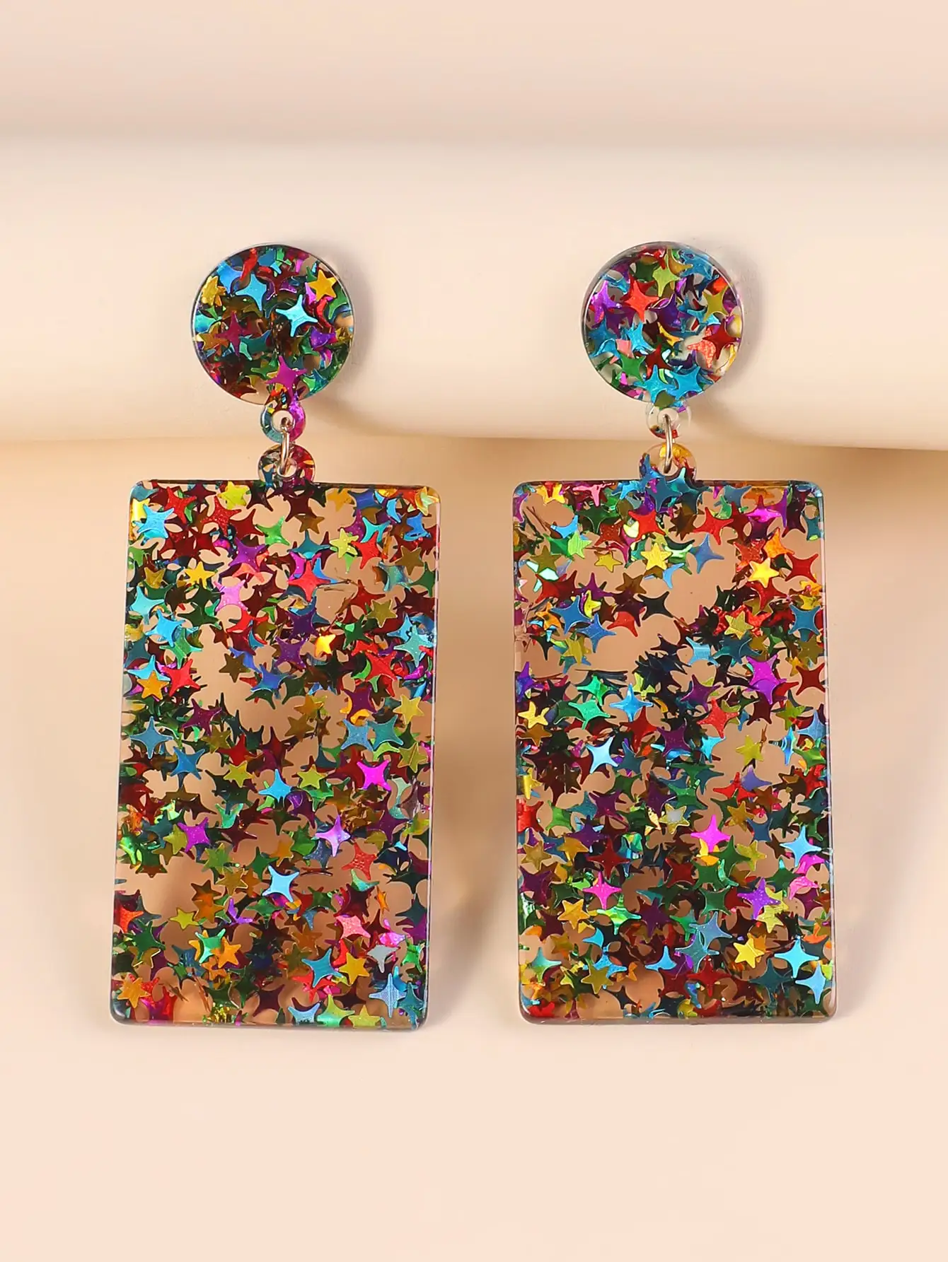 

Acrylic Geo Drop Earrings ME025