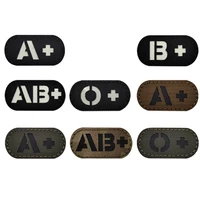 infrared ir reflective embroidery positive blood type patches chapter armband stickers decorative for clothing cap bag backpack