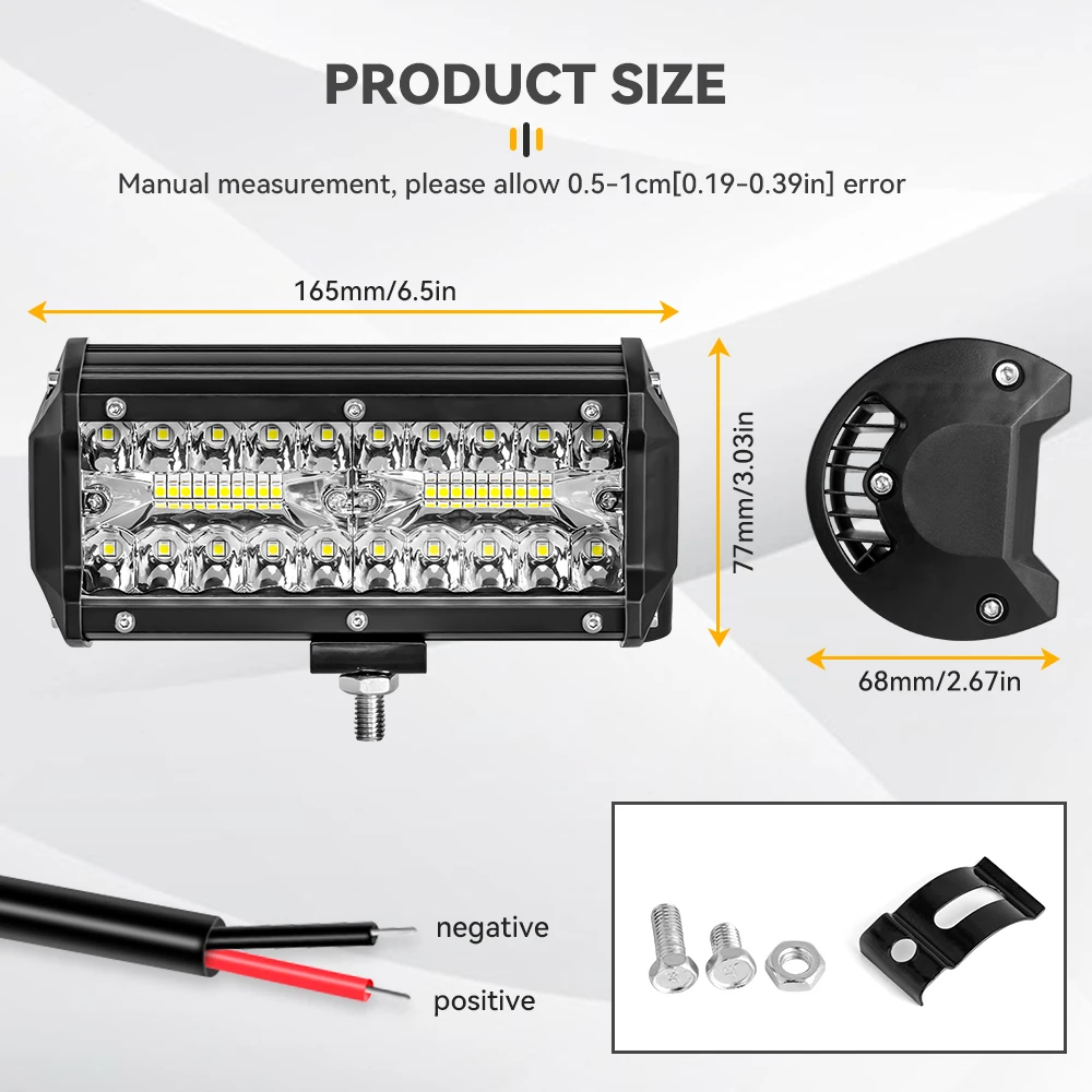 120W 144W Светодиодная панель Offroad Spot Flood Combo Beam рабочего освещения для 4x4 Грузовик