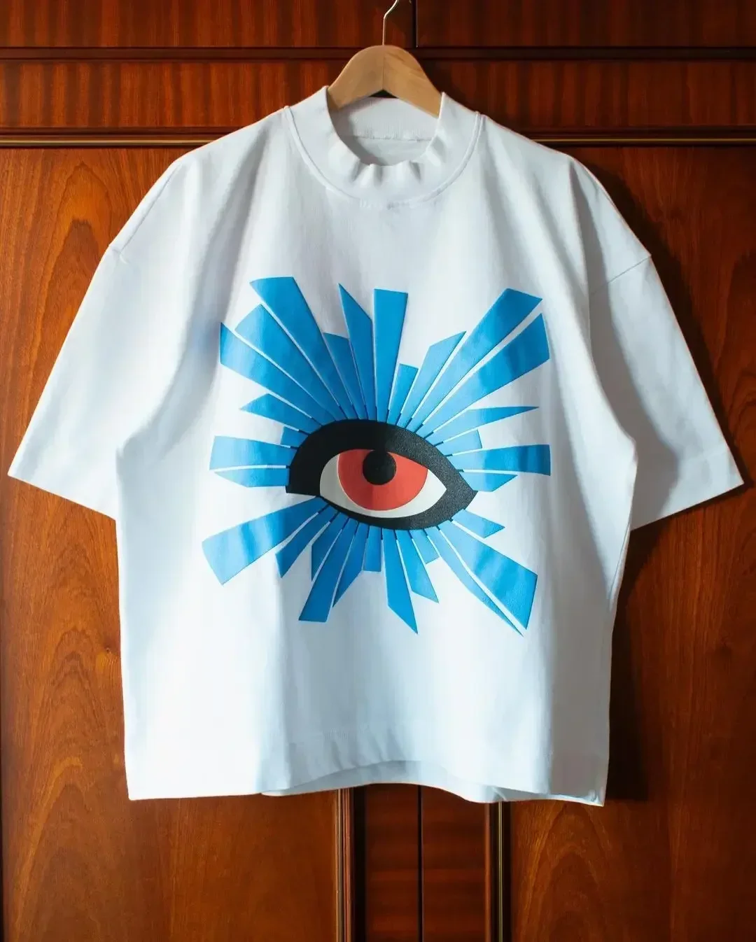Фото Y2K Hip Hop Spirit футболка Мужская Harajuku Street Eye Printed Super футболка Новый скейтборд Повседневная уличная одежда с короткими рукавами y2k top №5