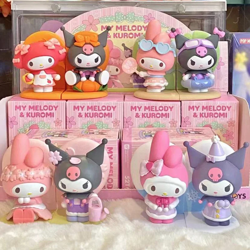 

Sanrio Characters My Melody Kuromi Action Figure Cute Doll Collection Children Gifts Table Ornaments Story of Seasons Blind Box