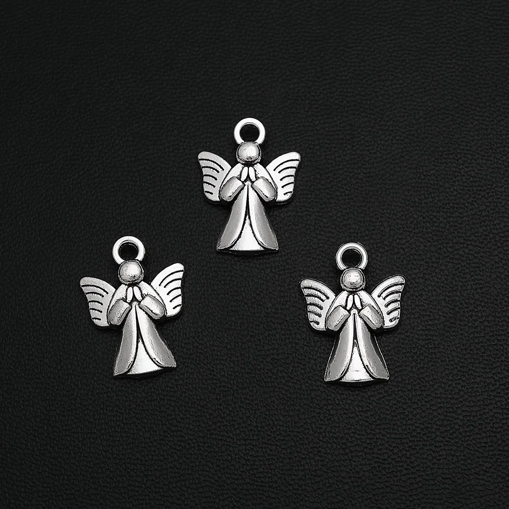 

15pcs/Lot 19x14mm Antique Guardian Angel Charms Fairy Pendant For DIY Necklace Keychain Jewelry Making Supplies Accessories