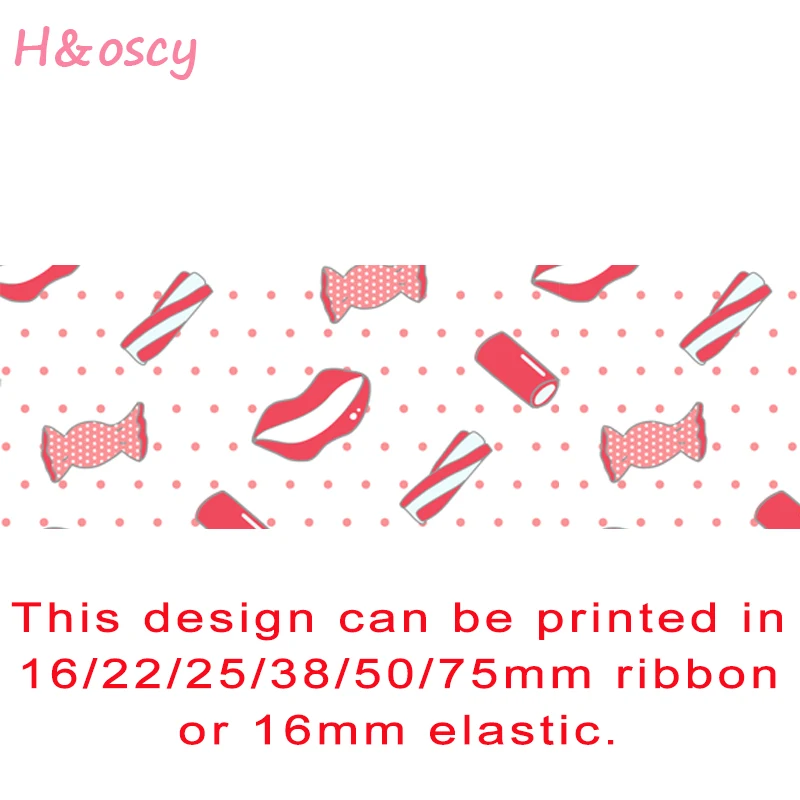 

50 ярдов, корсажная лента с принтом губной помады