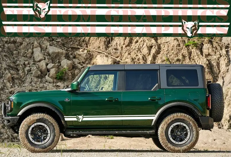 

Side door vinyl decal sticker Compatible with Bronco 2022 Vinyl Sport Decals