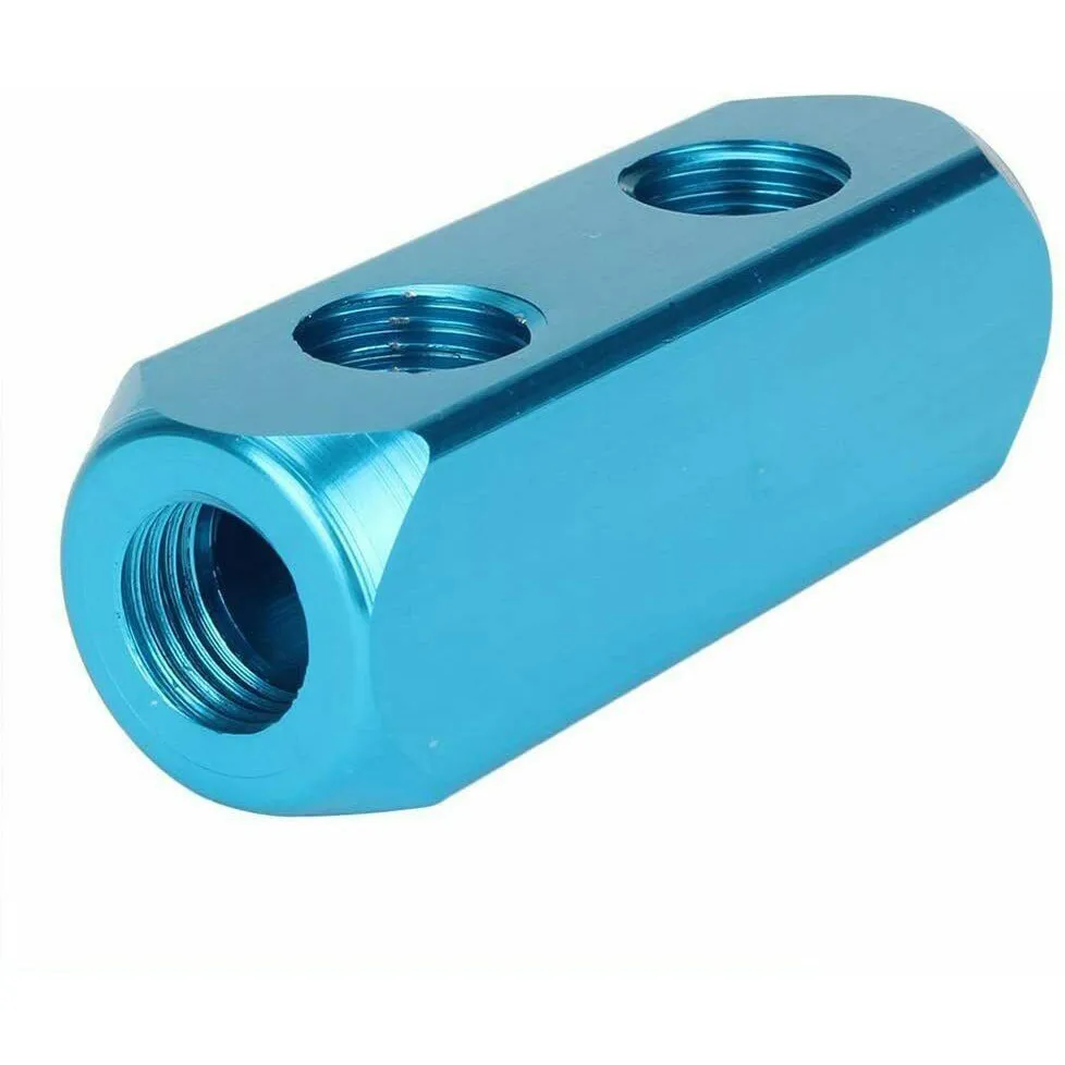 Алюминиевый 2-ходовой 5-портовый разветвитель коллекторного блока 1/4 шланг