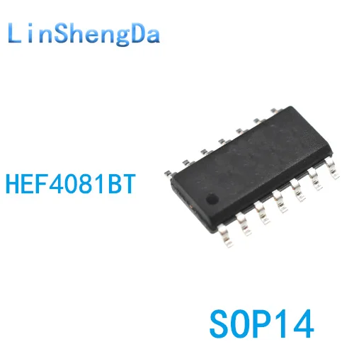 Логический чип HEF4081BT SMD SOP14 с четырьмя основными 2-входами и шлюзами, 10 шт.