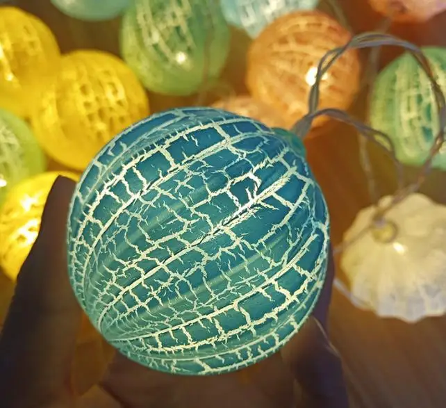 

Led crack ball lamp string battery box courtyard decorative lamp ball small lamp string