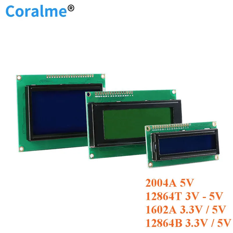 

ЖК-модуль 1602 1602A J204A 2004A 12864 12864B, модуль ЖК-дисплея, синий, желто-зеленый экран, дисплей IIC/I2C 3,3 В/5 В для Arduino