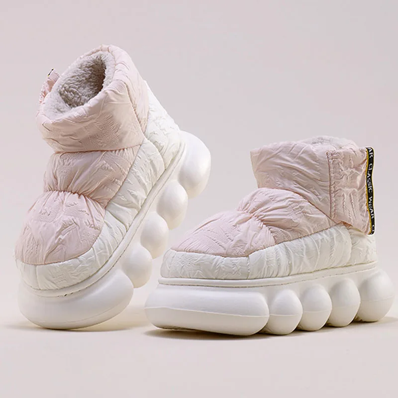 

Женские домашние тапочки, зимние теплые водонепроницаемые хлопковые туфли, домашние Нескользящие женские тапочки, домашняя обувь на плоск...