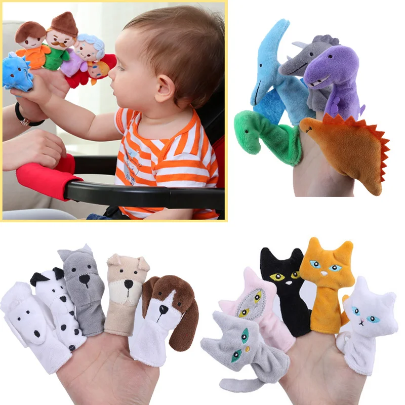 

10/5 шт., Успокаивающая плюшевая кукла на палец