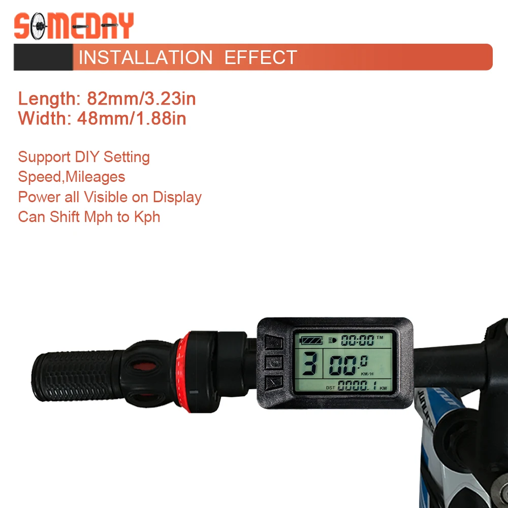 Electric Bicycle Display KT LCD7U  E-bike LCD Display 24V 36V 48V for KT Intelligent Controller Panel Electric Bike Accessories