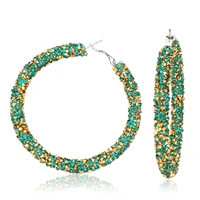 hot sale hoop earrings colorful cute crystal hoop earrings for women gift fashion jewelry wholesale dropshipping